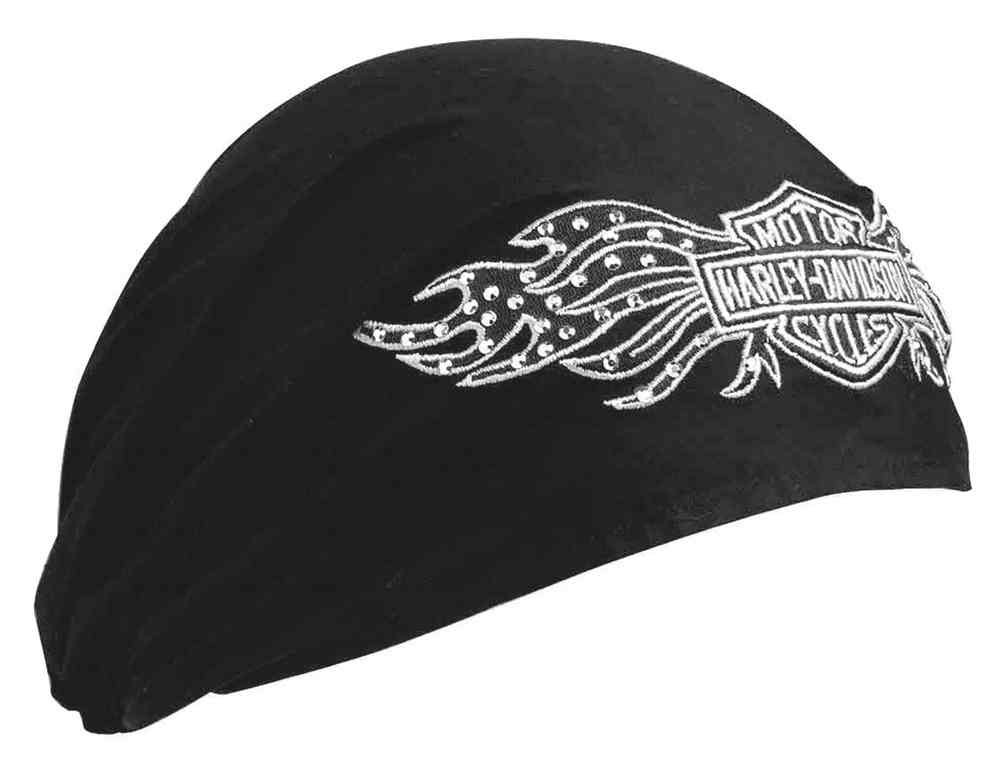 HarleyDavidson® Women's Studded Winged Bar & Shield Headwrap, Black