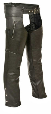 Milwaukee Leather Men's Zippered Thigh Pocket Chaps ML1190 - Wisconsin Harley-Davidson