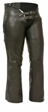 Milwaukee Leather Women's Low Rise Double Buckle Chaps, Rivet Detai ML1186 - Wisconsin Harley-Davidson