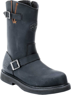 Harley-Davidson Men's Jason Steel Toe 10.25-Inch Black Motorcycle Boots D93120 - Wisconsin Harley-Davidson