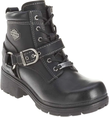 Harley-Davidson Women's Tegan 4-Inch Black Lace-Up Boots. D84424 - Wisconsin Harley-Davidson