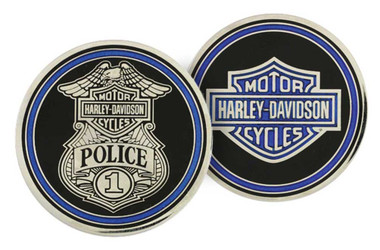 Harley-Davidson Challenge Coin, Police Trans with Bar & Shield Logo 8003111 - Wisconsin Harley-Davidson