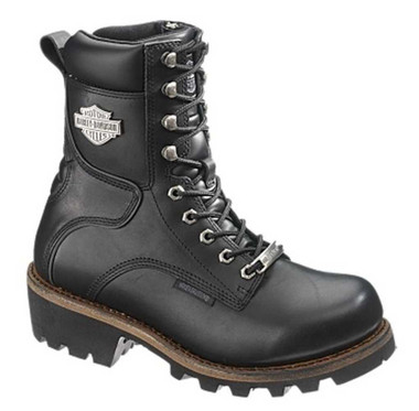 Harley-Davidson Women's Tyson 7-Inch Black Leather Motorcycle Boots D87016 - Wisconsin Harley-Davidson