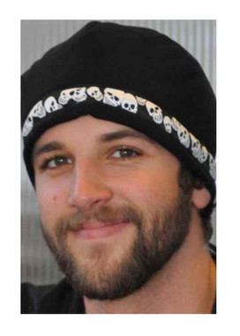 That's A Wrap Men's Beanie, Skulls Tossed Cordlock Beanie, Black CLB-102 - Wisconsin Harley-Davidson