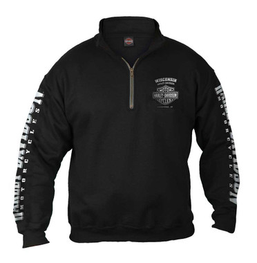 Harley-Davidson® Men's Eagle Piston 1/4 Zip Cadet Pullover