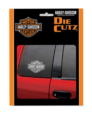 Harley-Davidson Bar & Shield White Die Cutz Window Decal, 4 x 5.1 Inch CG3614 - Wisconsin Harley-Davidson