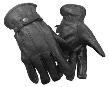 Redline Men's All Season Full-Finger Palm Leather Gloves, Black G-052 - Wisconsin Harley-Davidson
