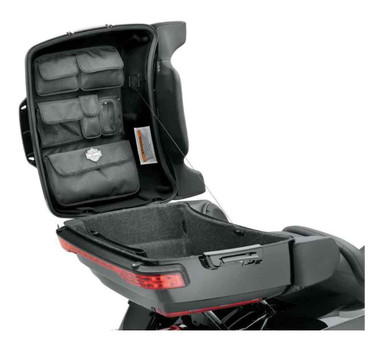 Harley-Davidson Tour-Pak Lid Fitted Lining w/ Organizer, Premium Black 53000392 - Wisconsin Harley-Davidson