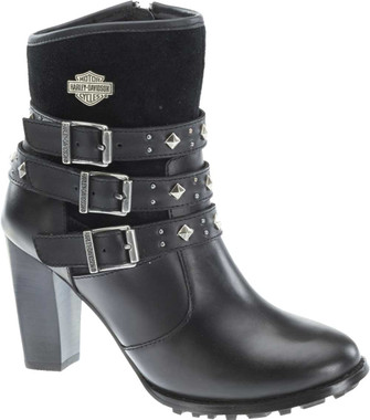 womens heeled motorcycle boots