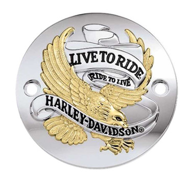 Harley-Davidson Live to Ride Gold Timer Cover, Fits XL & XR Models 32581-90TB - Wisconsin Harley-Davidson