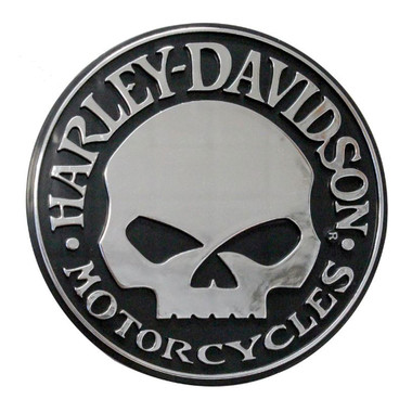 Harley-Davidson Willie G Skull Chrome Injection Molded Emblem, Chrome CG9113 - Wisconsin Harley-Davidson