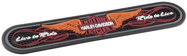 Harley-Davidson Winged Bar & Shield Rubber Beverage Bar Mat, Black HDL-18566 - Wisconsin Harley-Davidson