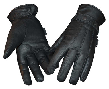 Redline Women's Fleece Gator Lining Full-Finger Leather Gloves, Black GL-25 - Wisconsin Harley-Davidson