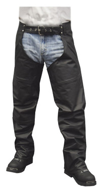Redline Mens Classic Black Easy Fit Leather Motorcycle Fully Lined