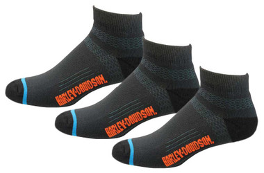 Harley-Davidson Men's Comfort Cruiser Low-Cut Riding Socks D99203270, 3 Pairs - Wisconsin Harley-Davidson