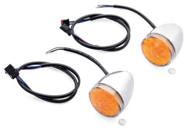 Harley-Davidson® LED Bullet Turn Signal Kit - Front, Black w