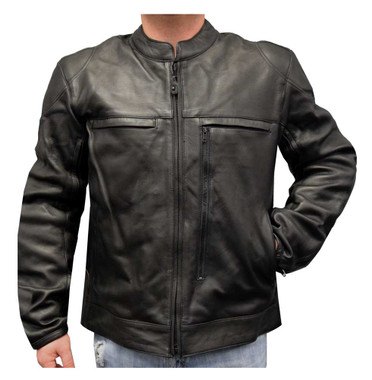 Redline Men's Armor Cowhide Leather Lined Motorcycle Jacket, Black M-13 - Wisconsin Harley-Davidson