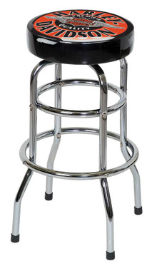 Harley-Davidson Winged Bar & Shield Bar Stool Chrome Plated HDL-12135 - Wisconsin Harley-Davidson