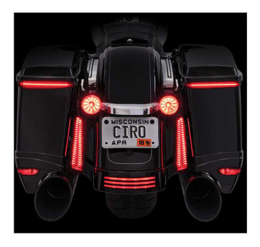 Ciro Bag Blades Low Profile LED Lights '14-up Harley w/o Controller, Amber 40009 - Wisconsin Harley-Davidson