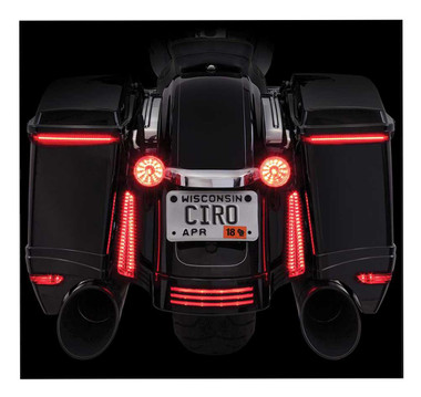 Ciro Bag Blades LED Lights, Fits '97-'13 Harley FLHT & FLTR Models, Amber 40028 - Wisconsin Harley-Davidson