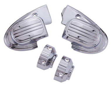 Ciro Master Cylinder Cover for Harley Handlebar Mounted Mirror - Chrome or Black - Wisconsin Harley-Davidson