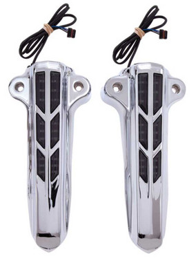 Ciro Lighted Forkini Lower Leg Custom Covers, Sold in Pairs - Chrome or Black - Wisconsin Harley-Davidson