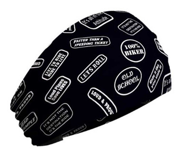 That's A Wrap Men's Popular Biker Sayings Knotty Band Headwrap, Black KB2613 - Wisconsin Harley-Davidson