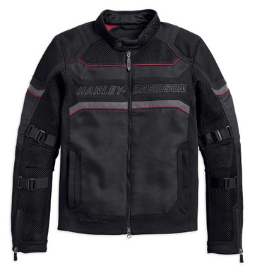Harley-Davidson Men's FXRG Mesh Slim Fit Riding Jacket, Black 98389-19VM - Wisconsin Harley-Davidson
