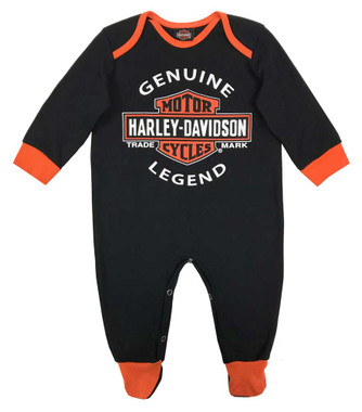 Harley-Davidson® Baby Girls' Glittery Interlock Footed