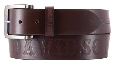 Harley-Davidson Men's Heritage Stitched Genuine Leather Belt HDMBT11623-BRN - Wisconsin Harley-Davidson