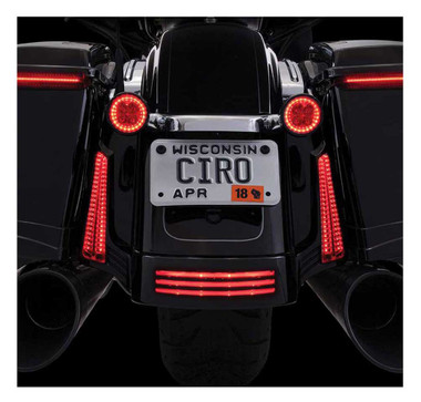 Ciro Fang Rear LED Signal Light Inserts '00-up Harley Bullet Lights Chrome 45401 - Wisconsin Harley-Davidson