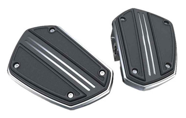 Ciro Goldstrike Twin Rail Floorboards Without Driver Adapter - Chrome 68301 - Wisconsin Harley-Davidson