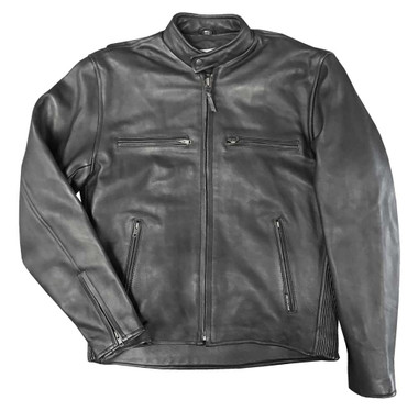 Redline Men's Stretch Sides Cowhide Leather Motorcycle Jacket - Black M-280 - Wisconsin Harley-Davidson