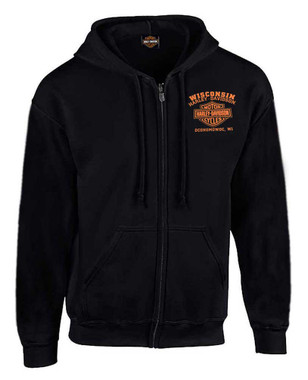 Harley-Davidson® Men's Custom Iconic B&S Fleece Full-Zip Hoodie