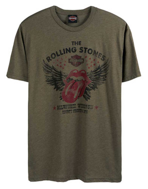 Harley-Davidson® Men's Rolling Stones Winged Short Sleeve Crew T