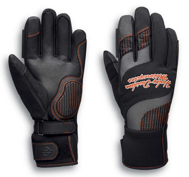 Harley-Davidson Women's Vanocker Under Cuff Gauntlet Gloves, Black 98129-20VW - Wisconsin Harley-Davidson