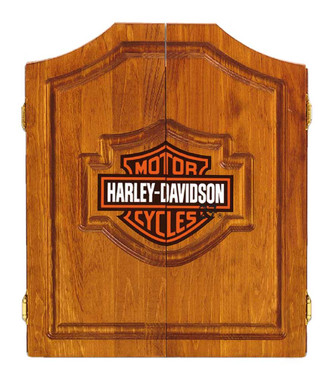 Harley-Davidson® Bar & Shield Darts Kit: Cabinet, Dartboard, Darts