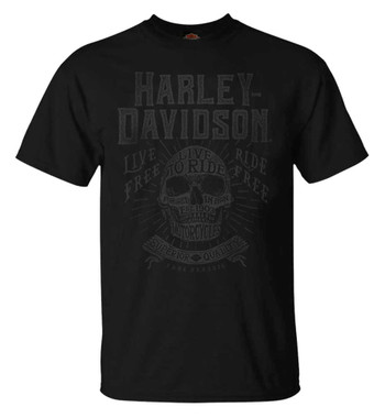 Harley-Davidson Men's Custom Crafted Tonal Short Sleeve Crew-Neck T-Shirt, Black - Wisconsin Harley-Davidson