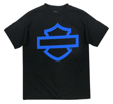 Harley-Davidson Little Boys' Bar & Shield Short Sleeve T-Shirt, Black 1580057 - Wisconsin Harley-Davidson