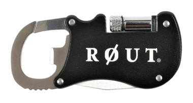 ROUT Carabiner Multi-Task Utility Keychain - 1 x 3 inches RGM40501-BLACK - Wisconsin Harley-Davidson