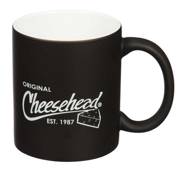 Original Cheesehead Classic Reveal Ceramic Mug - Matte Black, 11 oz. 3CR5070 - Wisconsin Harley-Davidson