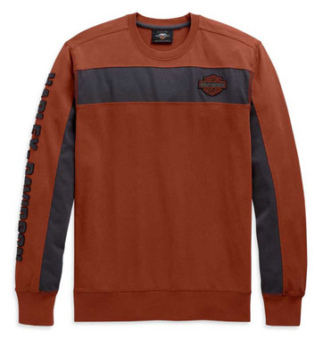 Harley-Davidson Men's Copperblock Stripe Long Sleeve Shirt - Orange 99083-20VM - Wisconsin Harley-Davidson