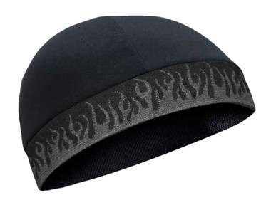 That's A Wrap Unisex Flame Up Performance CoolMax Cool Skull Cap - Black - Wisconsin Harley-Davidson