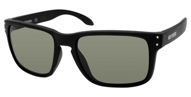 Harley-Davidson Men's Casual Square Frame Sunglasses, Black Frame/Green Lenses - Wisconsin Harley-Davidson