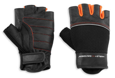 Harley-Davidson Women's New Horizon Mesh & Leather Fingerless Gloves 98171-21VW - Wisconsin Harley-Davidson