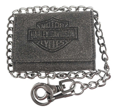 Harley-Davidson® Men's Skull Embossed Trucker Tri-Fold Plus Wallet