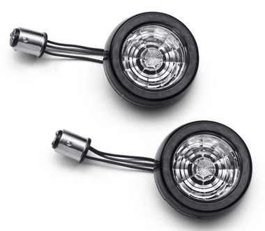 Harley-Davidson Front Signature LED Turn Signal Inserts - Smoke Lens 67801148 - Wisconsin Harley-Davidson