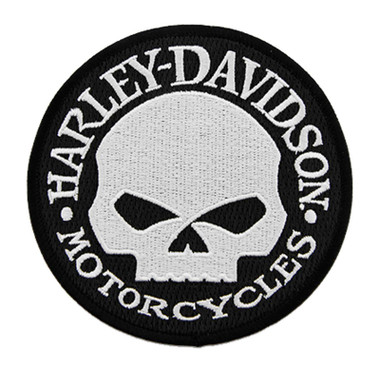 Harley-Davidson 4 in. Embroidered Willie G Skull Logo Small Emblem Sew-On Patch - Wisconsin Harley-Davidson