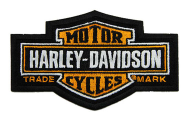 Harley-Davidson® 3 inch Embroidered Gray Bar & Shield Logo Emblem