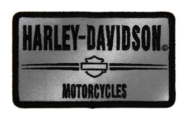 Harley-Davidson 3in. Embroidered Reflective H-D Emblem Sew-On Patch - Gray/Black - Wisconsin Harley-Davidson